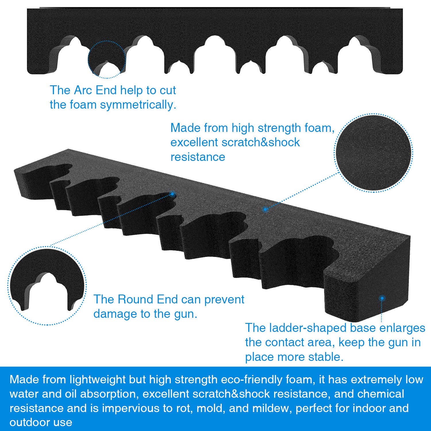 Buy Durable Foam Rifle Barrel Rack for StackOn gun Universal Gun Hanger with