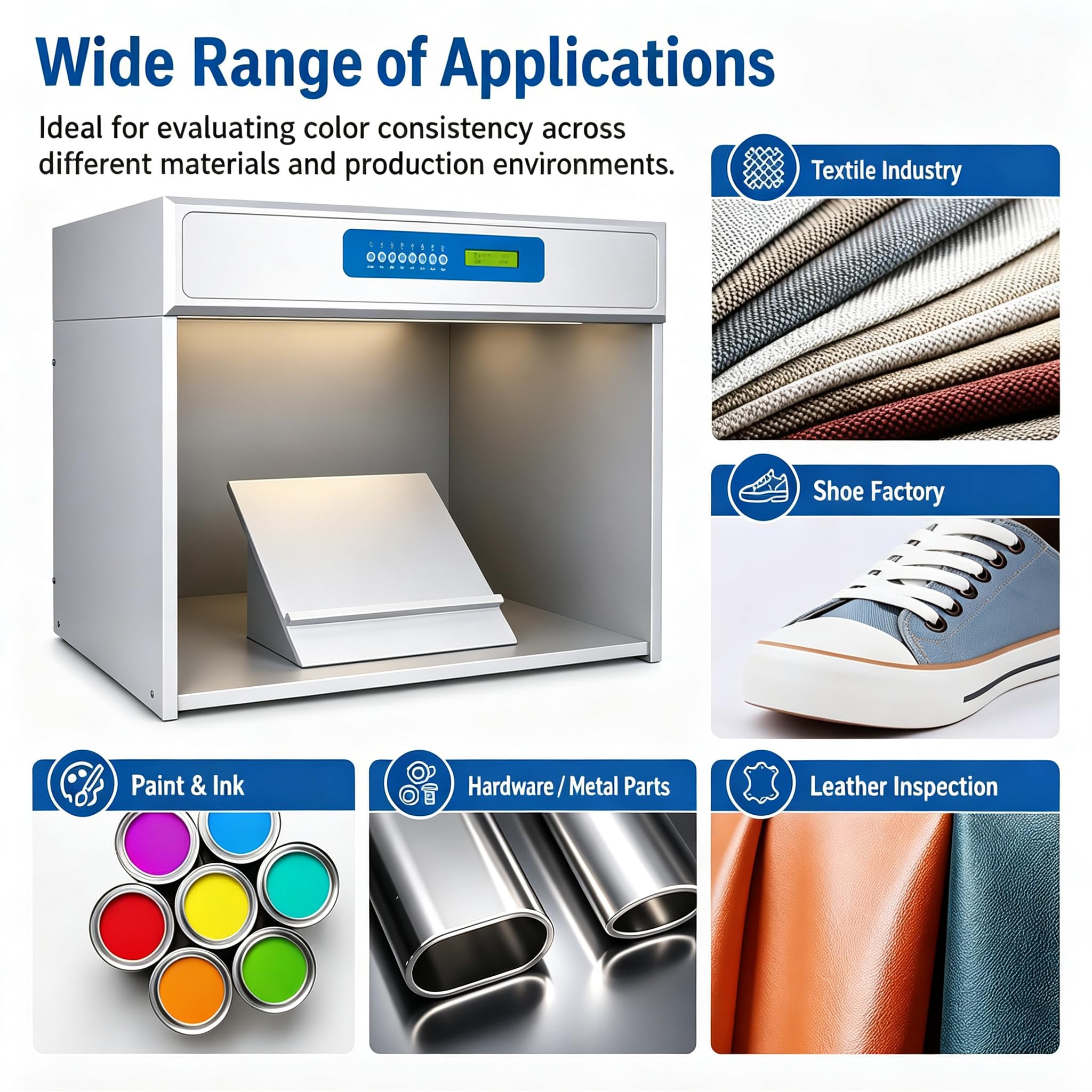 AVSMGP Cabina Luz para Comparación Color para Control Calidad Textil