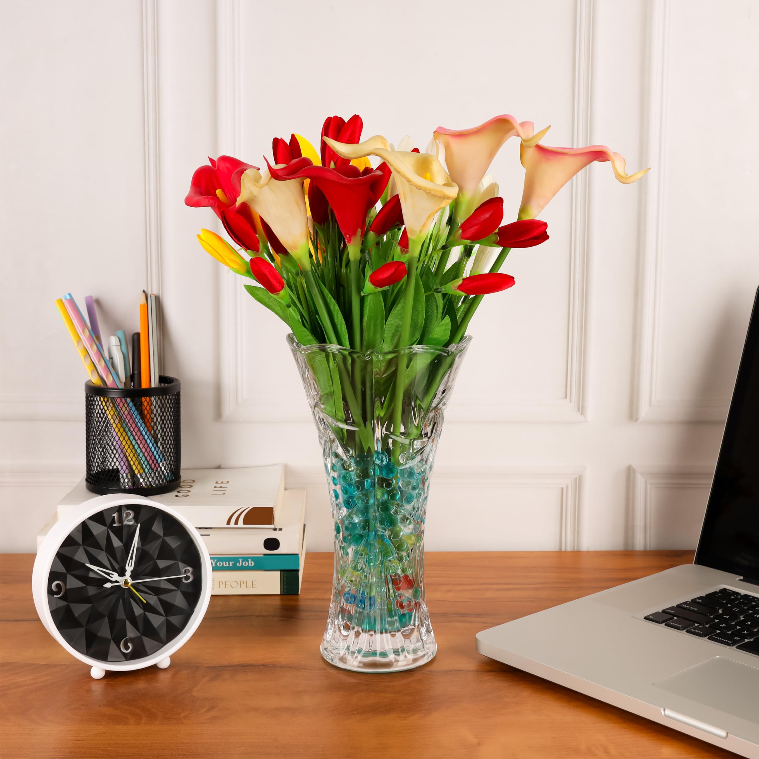 Vaso In Vetro Belle Vous - Altezza 25 Cm, Trasparente, Per Fiori Freschi O Decorazioni - Foto 1