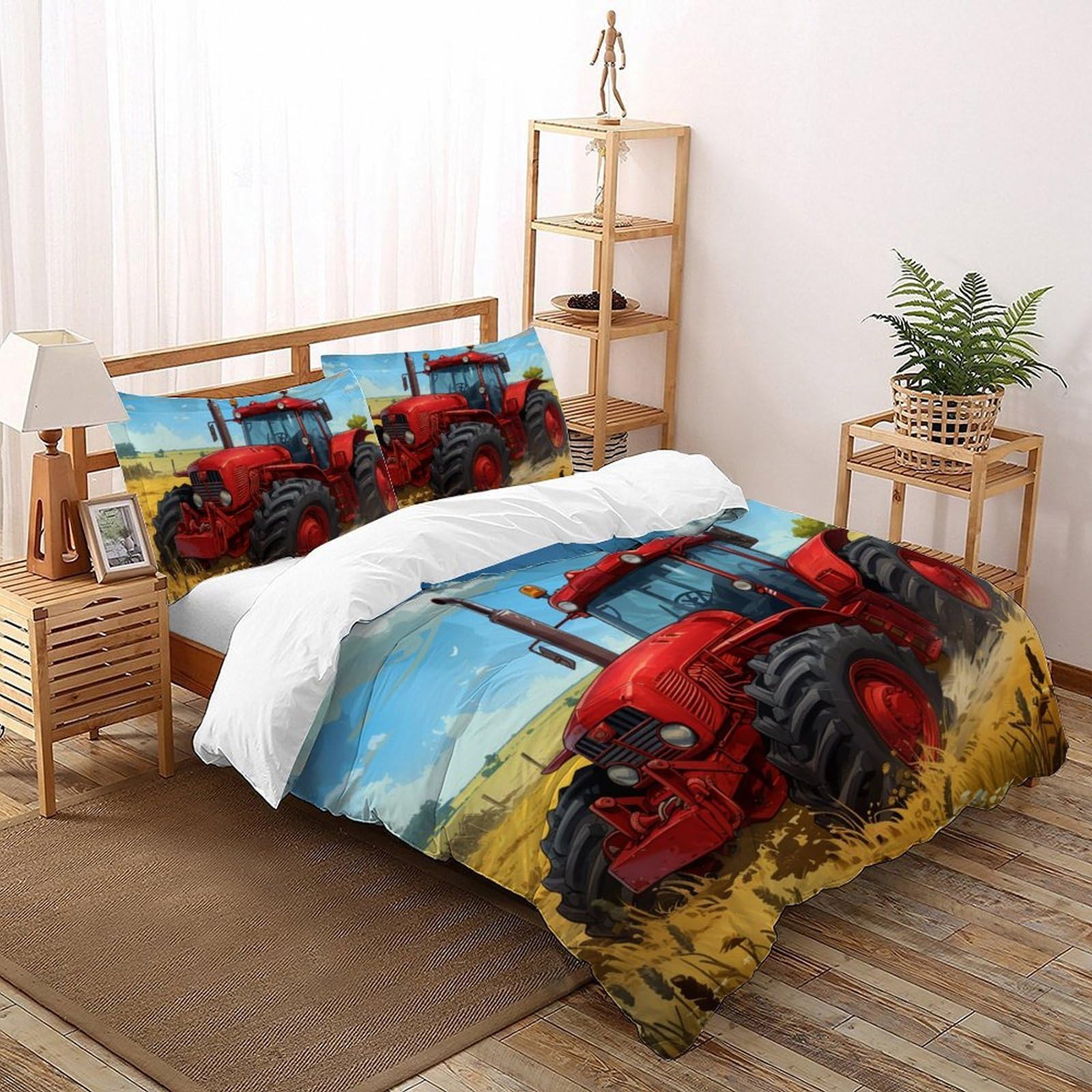 Housse de couette tracteur 220x240 cm pour transformer la chambre d'enfant