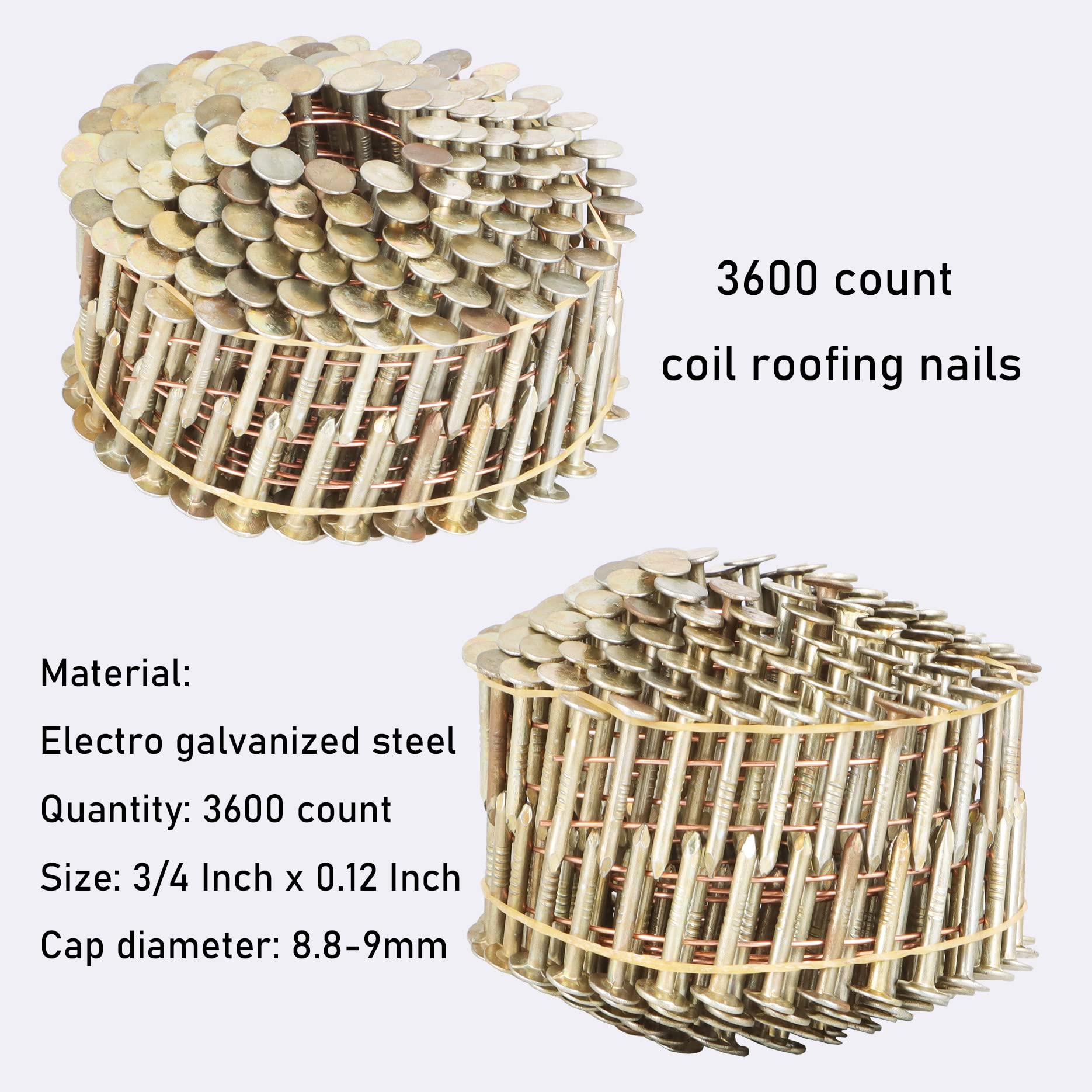 Roofing Nails - 3600 Count, 3/4 Inch -2