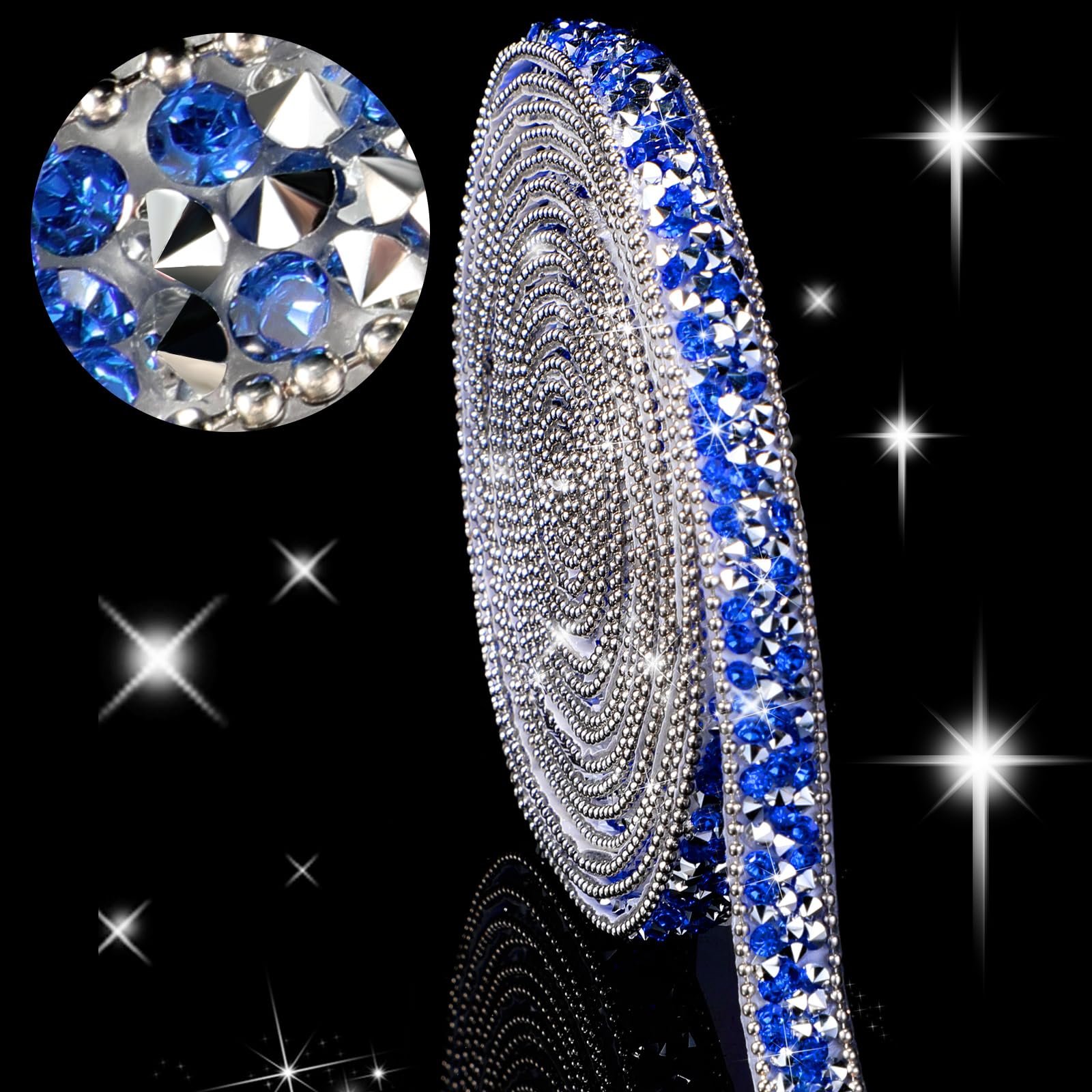 5 Rollos De Cinta De Diamantes De Imitación De Cristal Brillante, Cinta