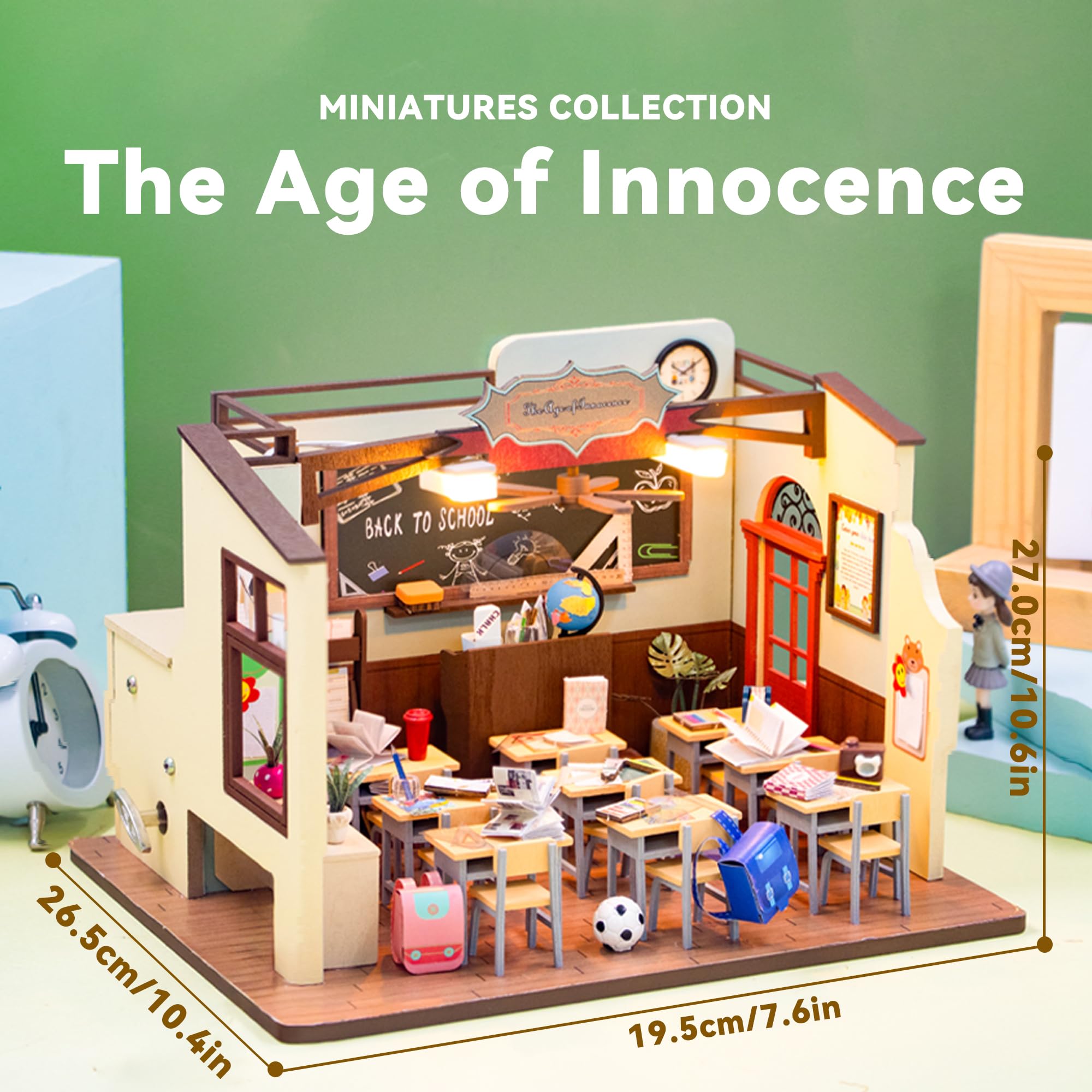 Flever Dollhouse Miniature DIY House Kit Creative Room with Furniture for Romantic Valentine's Gift(The Age of Innocence)