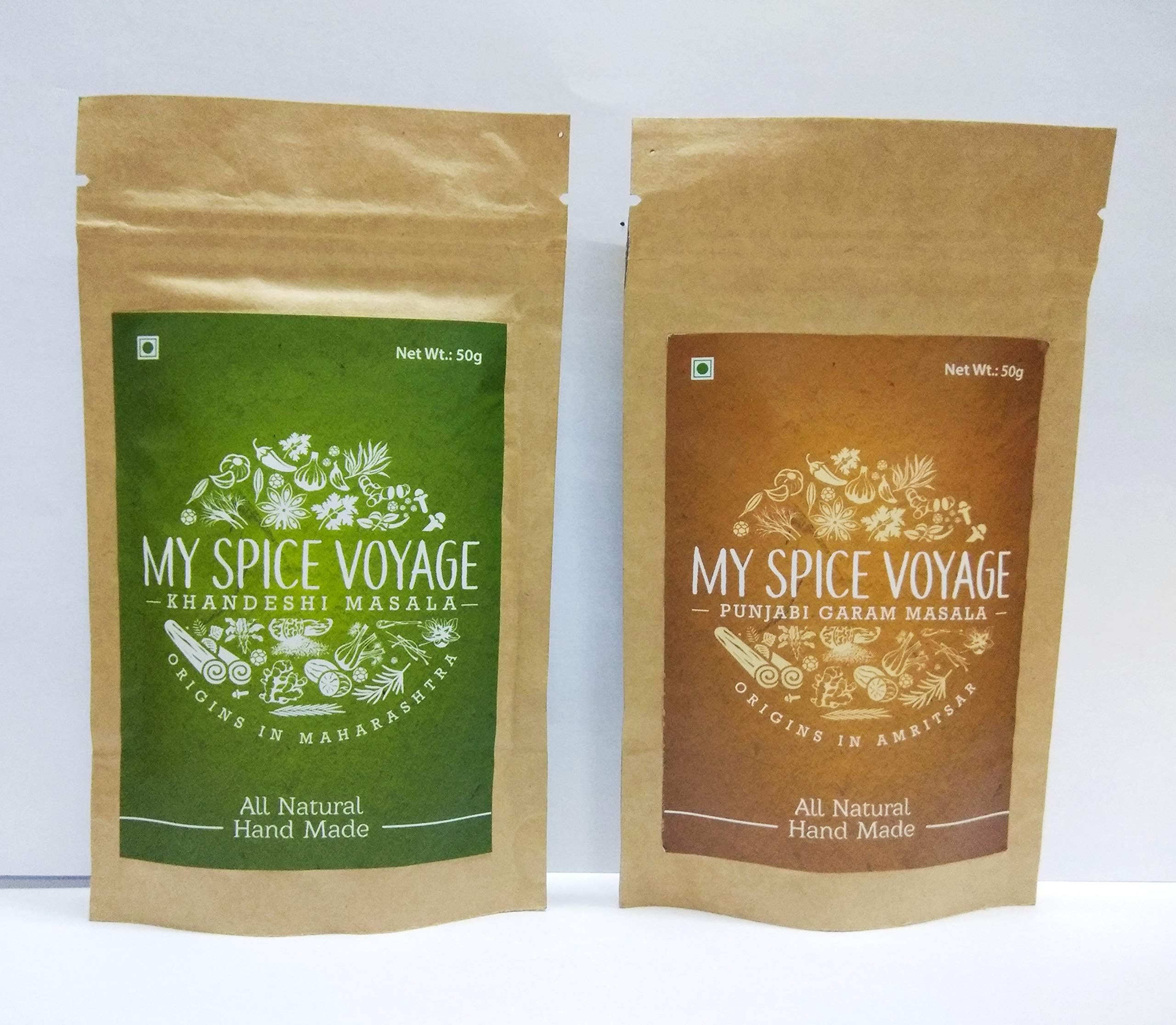 My Spice Voyage Khandeshi Masala & Punjabi Garam Masala- Pack of 2