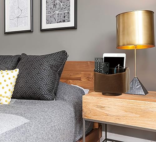 Miniatura 4 de HofferRuffer - Soporte giratorio de control remoto, organizador, hecho en piel sintética