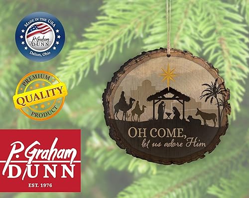 Miniatura 6 de O Come Let Us Adore Him - Decoración para árbol de Navidad 39in diseño de corteza de árbol de Navidad