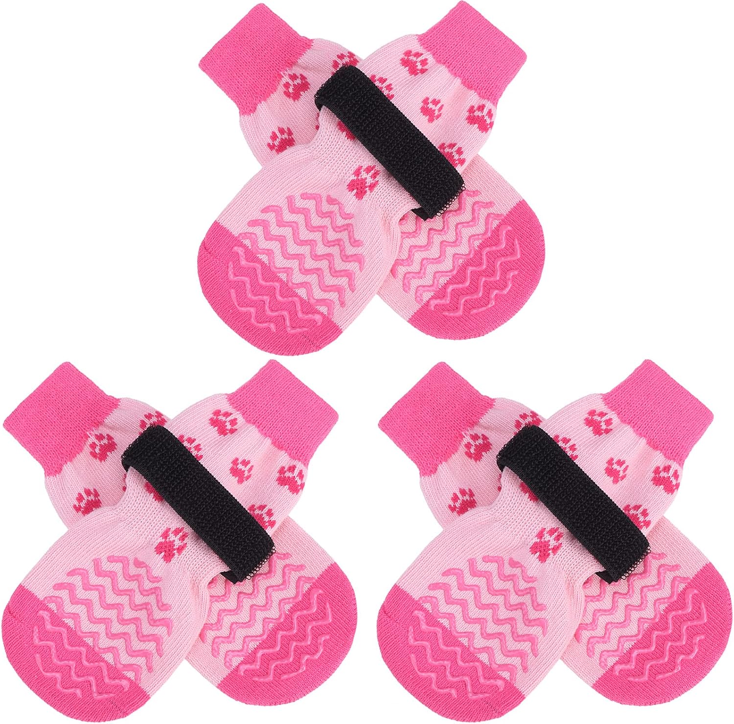 EXPAWLORER Anti Slip Dog Socks to Prevent Licking Paws,Winter Dog Boots & Paw Protectors,Dog Booties for Hardwood Floors with Grippers,Dog Shoes for Hot/Cold Pavement Small Medium Large Senior Dog