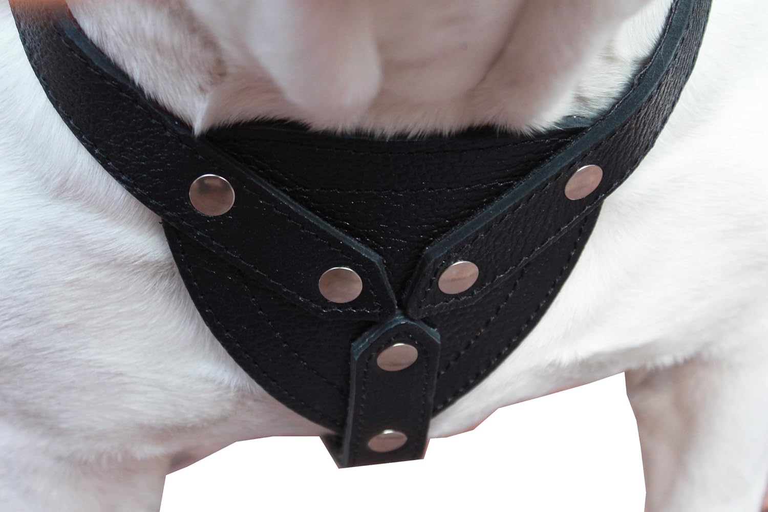 Genuine Black Leather Dog Pulling Walking Harness Large. 30"-34" Chest 1" Wide Straps, Padded