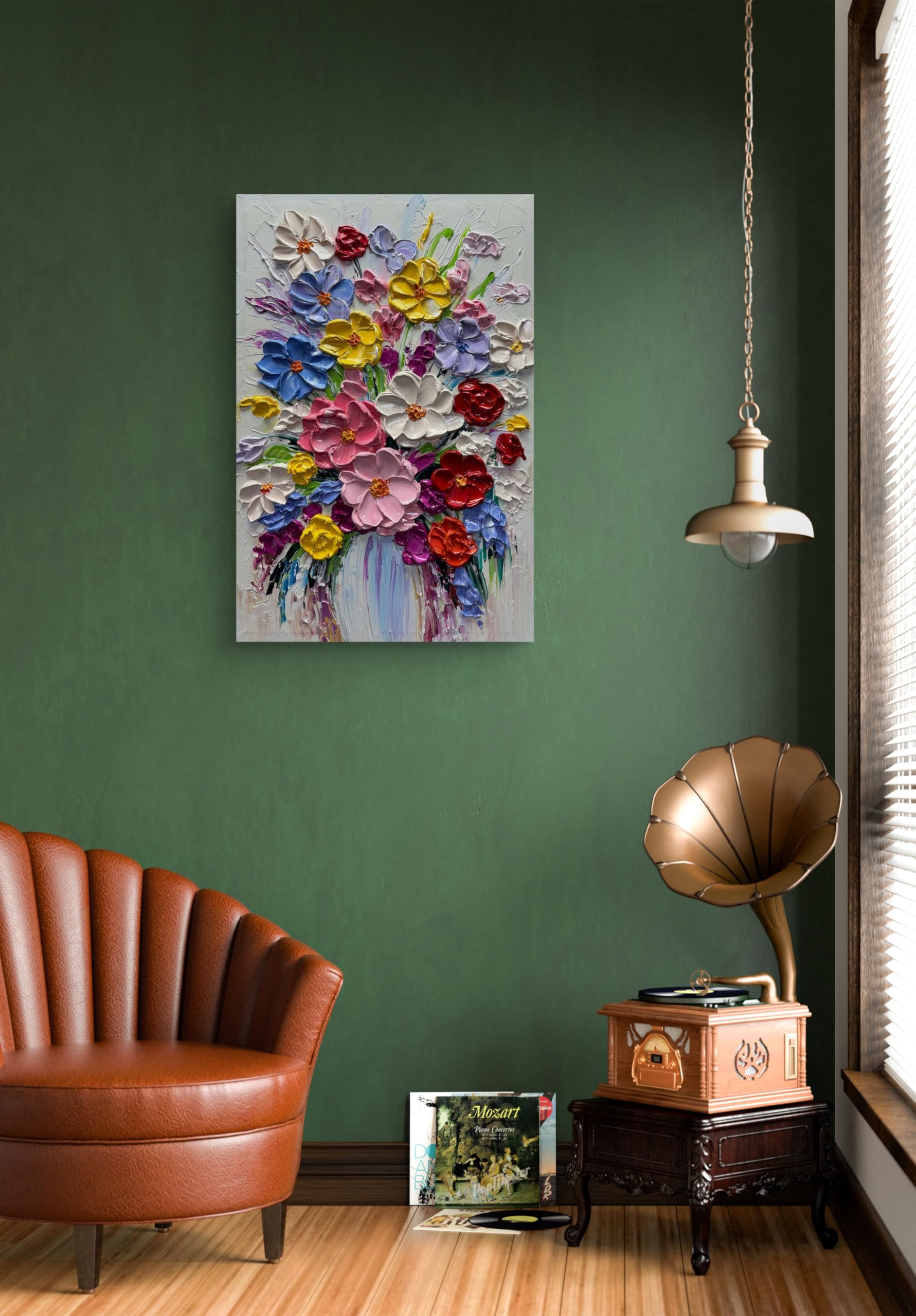 アート・デザイン・音楽 Painting oil on canvas 100cmx100cm Large Charles Lee Oil on Canvas Painting 