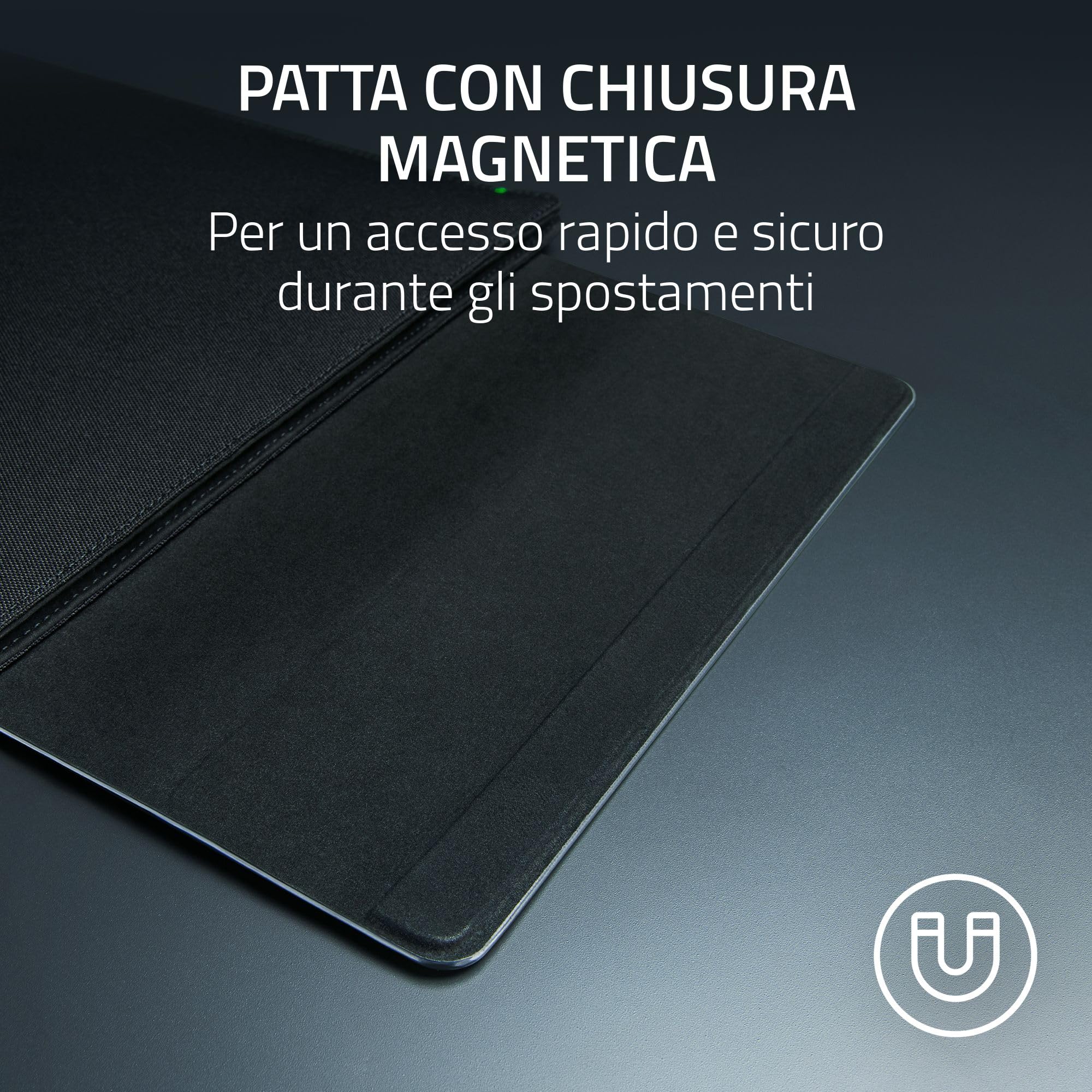 Razer Laptop Sleeve 16" - Custodia imbottita per laptop da 16 pollici - Profilo sottile con design elegante - Tessuto in poliestere resistente e leggero - Patta con chiusura magnetica | Nero