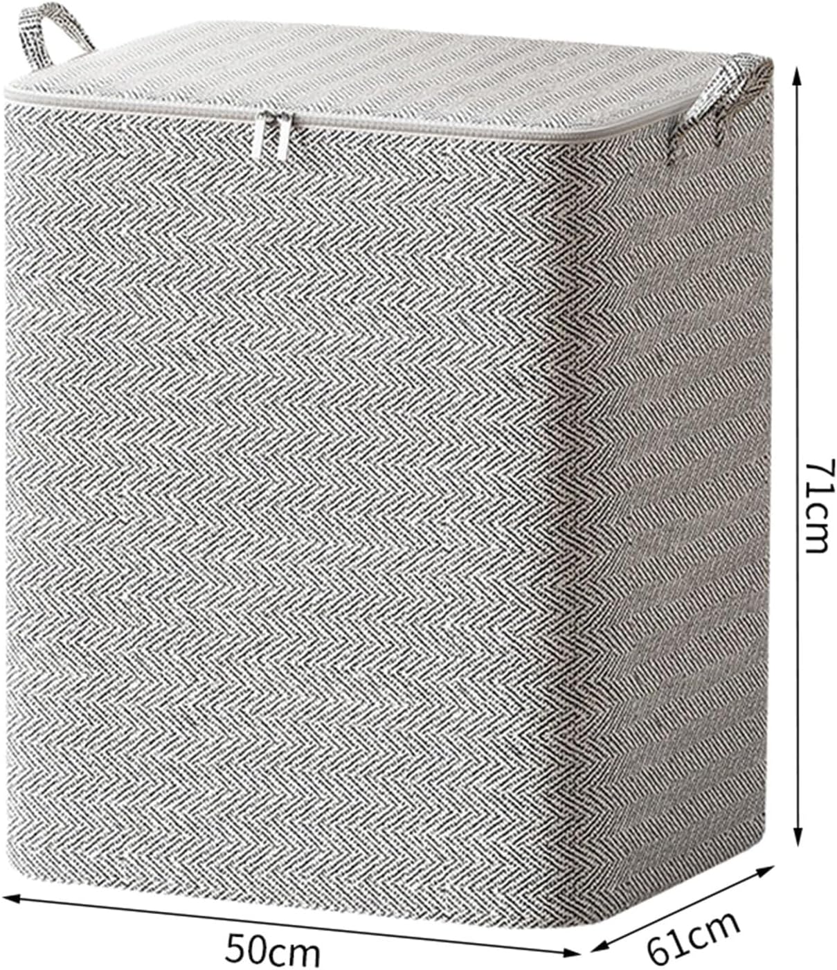SBTRKT Portable Non-Woven Zipper Storage Bag Clothes Storage Bins Foldable Closet Organizer Containers Wardrobe Sorting Storage Box (Color : 50x61x71cm A)