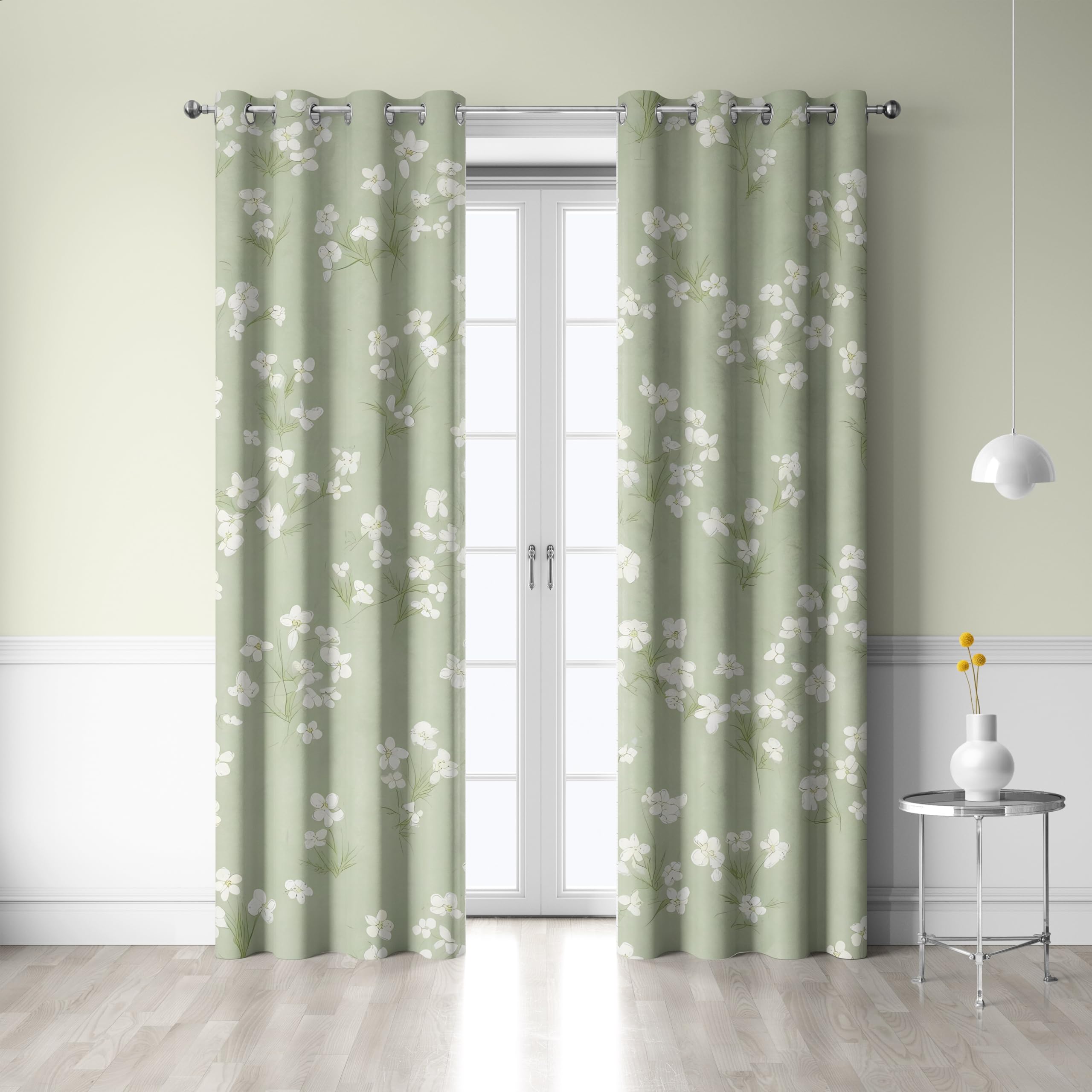 Cortinas blackout térmicas rosa blanca para aislar el frío en tu salón