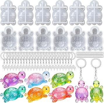 12 PCS Mini Turtle Resin Molds, Little Turtle Molds