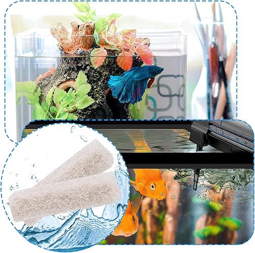 Miniatura 7 de 12 almohadillas de filtro especiales reductor de amoníaco para Aqueon Quietflow LED Pro Modelo 10, cartuchos de filtro de esponja de alta densidad