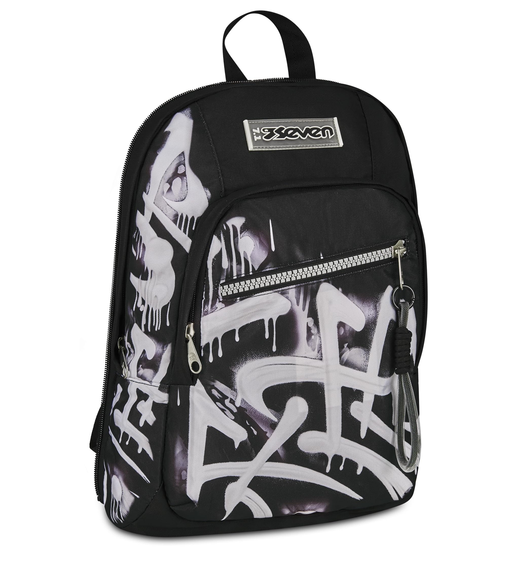 Seven Zaino Scuola Dual Detach PLUMPY LINE BOY, Nero, 32 L, Doppio Scomparto, Multifunzione, Zaino Staccabile, Tasca con organizer, Scomparto porta pc, Scuola media e superiore, Bambino, Ragazzo