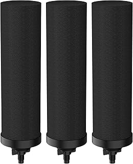 Membrane Solutions UV Countertop Gravity Water Filtration System Replacement Filter Elements - 3 Packs (U3P)