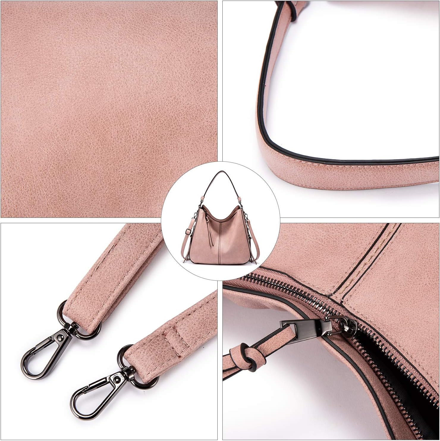 Realer Hobo Crossbody Bags for Women Designer Faux Leather Hobo Handbags Retro Large Size Shoulder Bag Bucket Purse - Image 2