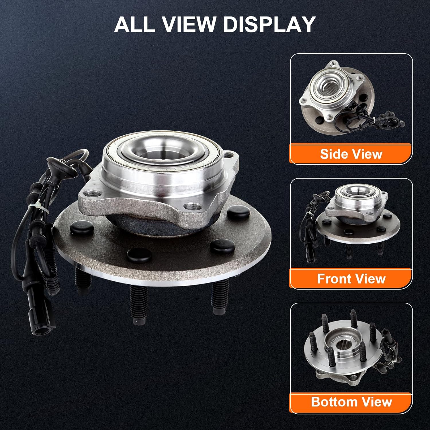 OCPTY 2pc New Premium 541001 Rear Wheel Bearing and Hub Assembly fit For 6-Lug With ABS 2003 2004 2005 2006 For Ford Expedition 2003 2004 2005 2006 For Lincoln Navigator