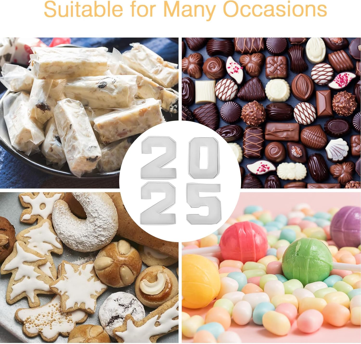 NAMOARLY 4pcs Birthday Party Candy Holder Number Shaped Cardboard Boxes White 2025 Digital Design Chocolate Storage Container for Party Treats and Cupcake Serving