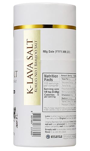Miniatura 2 de K-LAVA SALT  Sal de bambú número 1 de Corea original 9x, cristal, 2.47 onzas