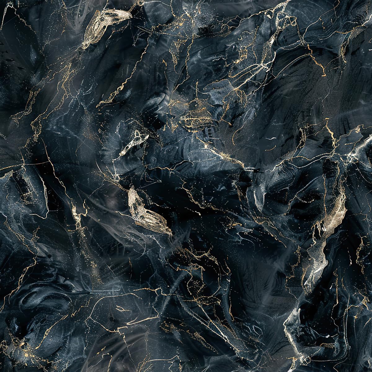 Papel adhesivo de mármol negro impermeable y resistente a la suciedad para encimera