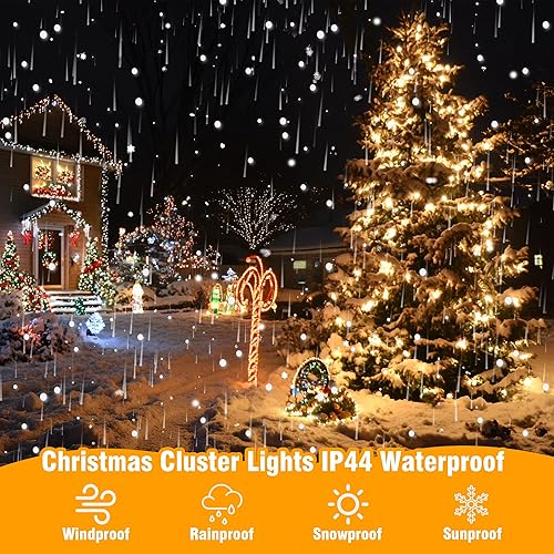 Miniatura 2 de Luces de Cadena para Exteriores 99 Pies 300 LED Conectables 8 Modos con Temporizador Luces de Cadena Decorativas para Árbol de Navidad Patio Fiesta
