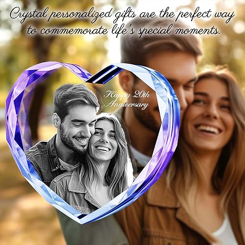 Miniatura 4 de Emoragifou Foto de cristal 3D, regalos personalizados para mujeres, mamá, papá, pareja, ella, regalo personalizado con tu propia foto, imagen de