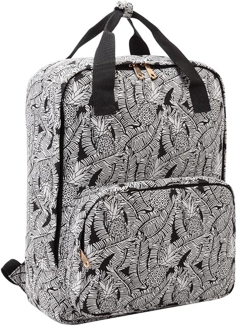 Quenchy London Ladies Laptop Backpack Bag with Padded 15.6 Inch Notebook Pocket and Top Handles, Hand Luggage Compliant W30cm xH39 xD12 14 Ltr QL5171M