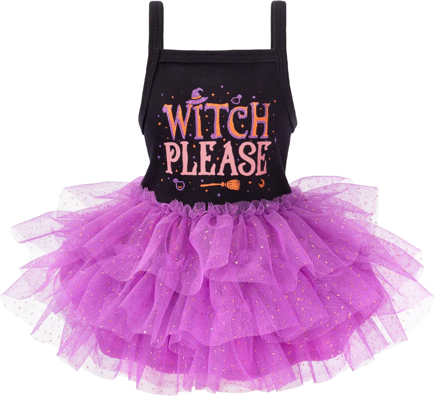 Vestido de Tutú de Bruja Fitwarm para Perro Pequeño, Disfraz Halloween