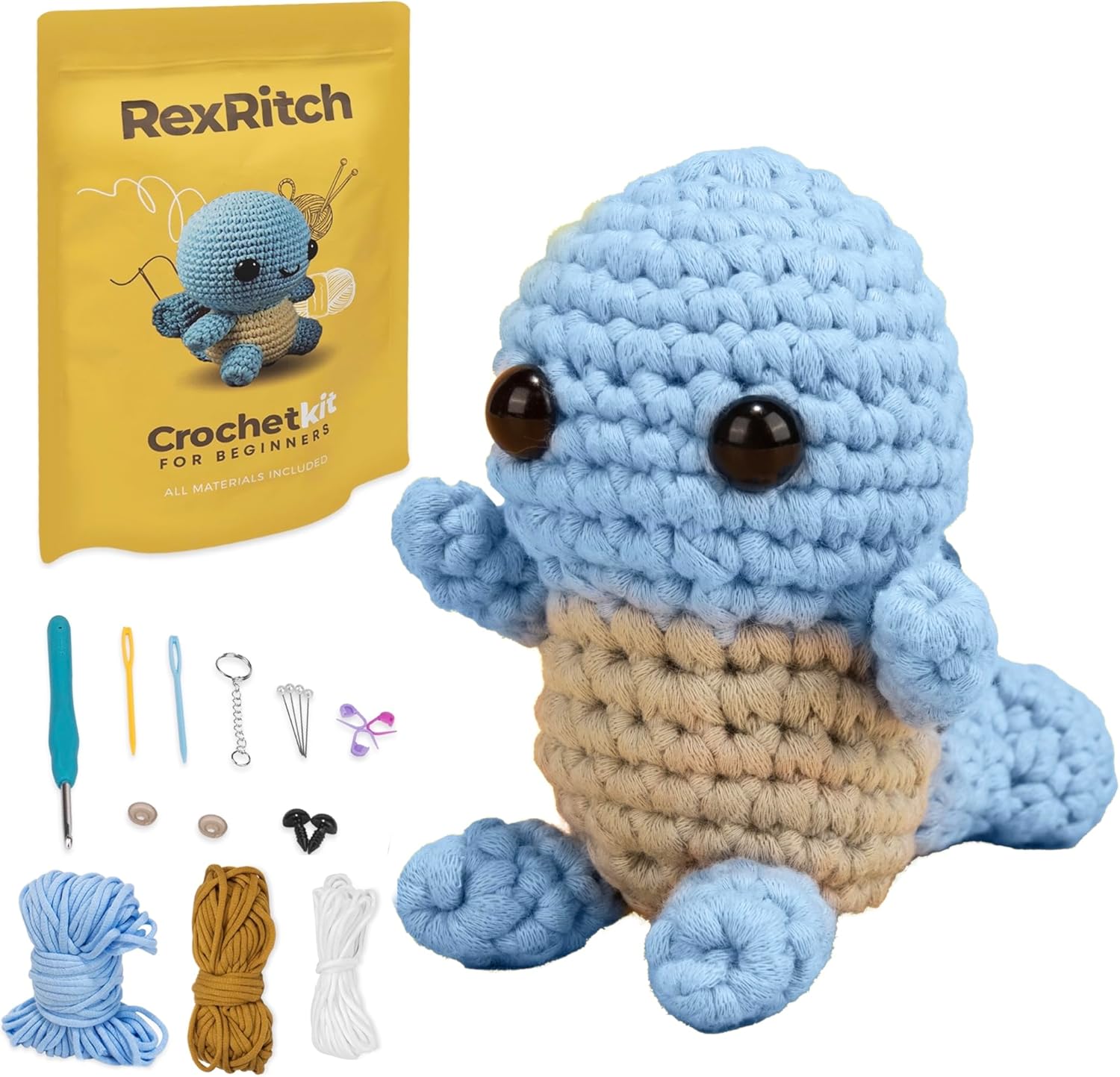 Kit Crochet Pour Débutants - Kit Complet Avec Instructions Pour Chien Teckel Avec Ensemble Crochets, Tricot Pour Débutants, Bricolage