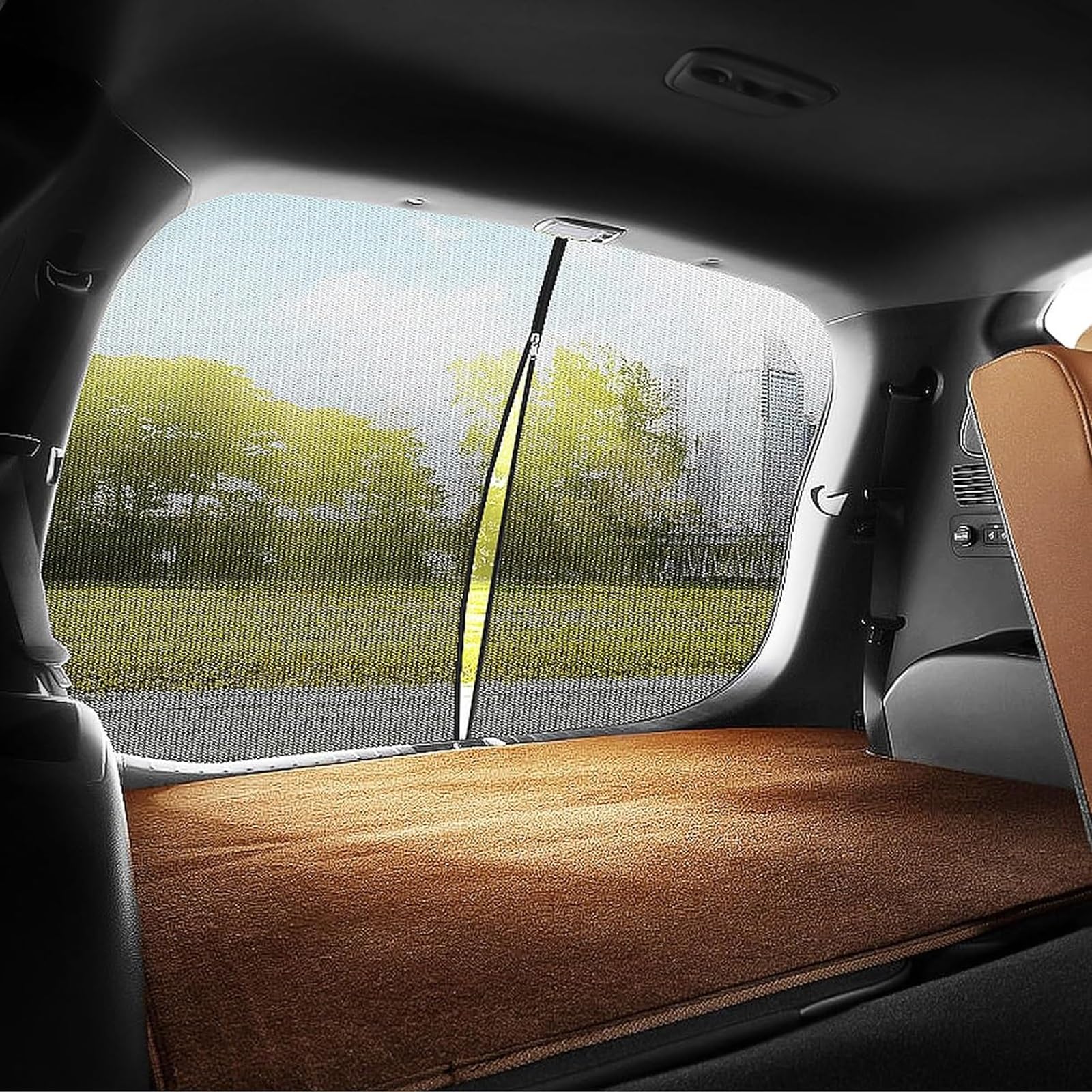 Rideaux Pare Soleil pour Hayon Voitures, Pare Soleil magnétiques pour Voiture pour la prévention des moustiques, 180 * 150cm, pour Camping-Car,Caravane,Van et Camping(L(164x150CM))