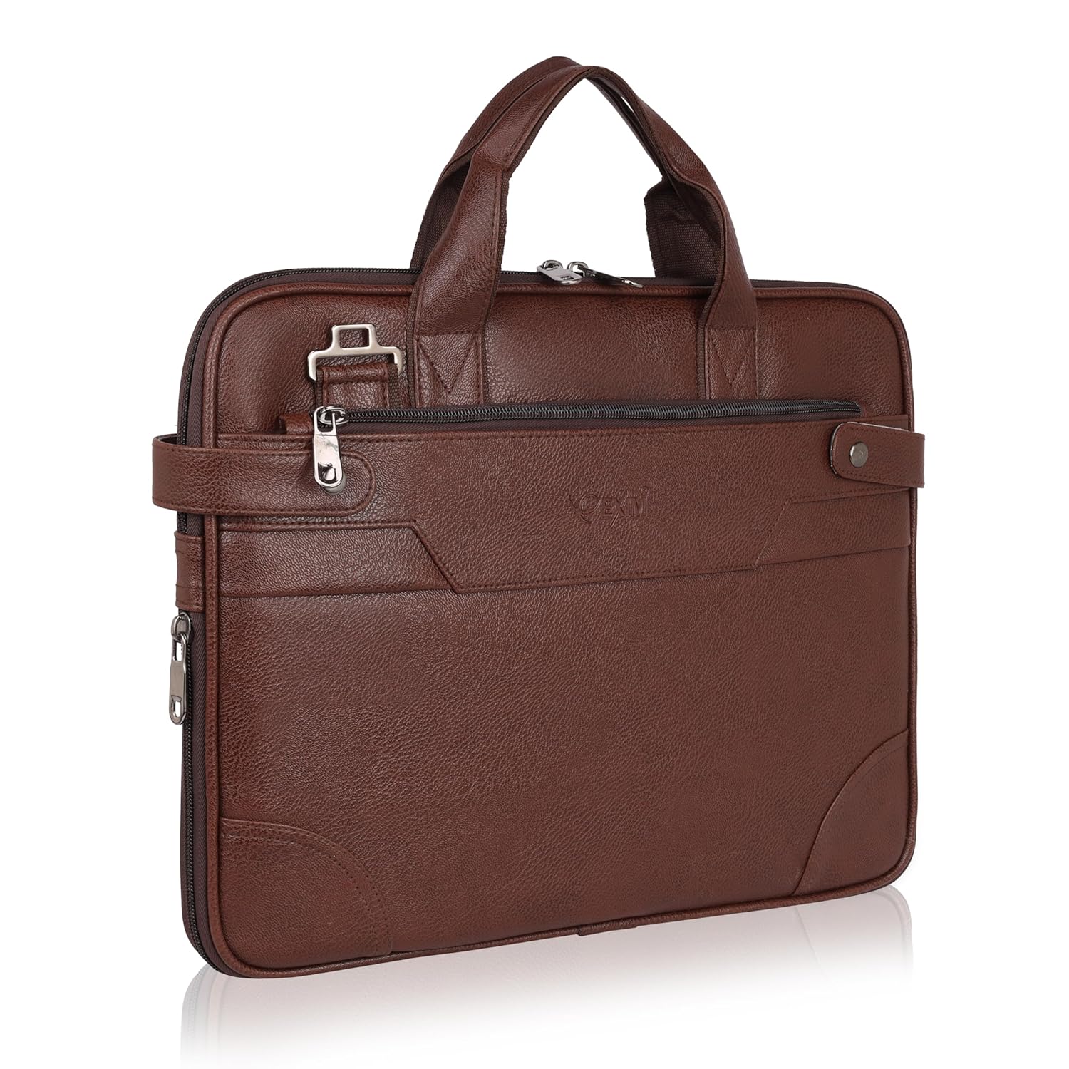 EXIM Office Bag for Man 15.6 inch Vegan Leather Laptop bags Men Use Briefcase Messenger Premium Side Bags -Brown 9 81T2Gulg1lL. SL1500