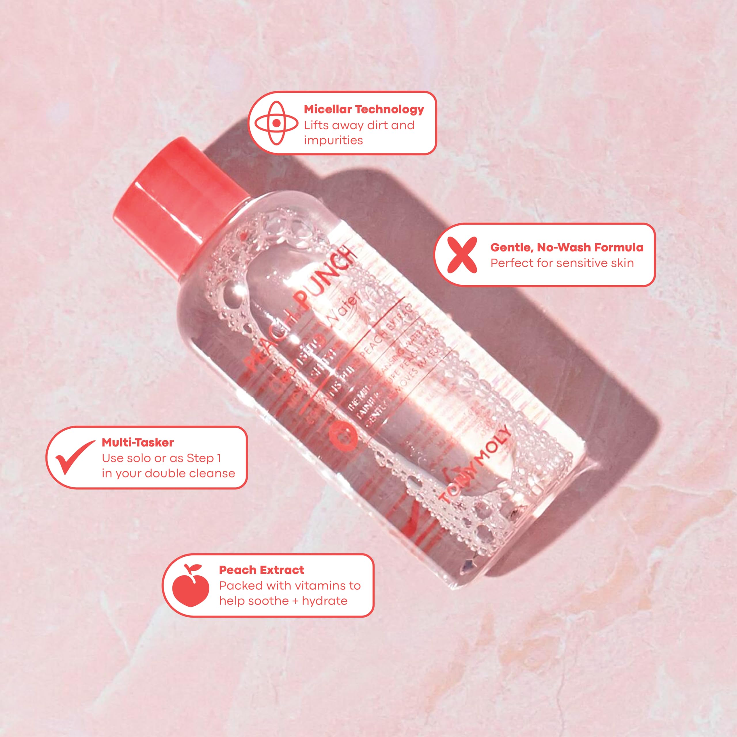 Amazon.com: TONYMOLY Peach Punch Cleansing Water – Gentle Korean