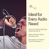 Vista 4 de Pyle Kit de micrófono dinámico profesional de 3 piezas, micrófono cardioide unidireccional vocal de mano con funda de transporte rígida y bolsa
