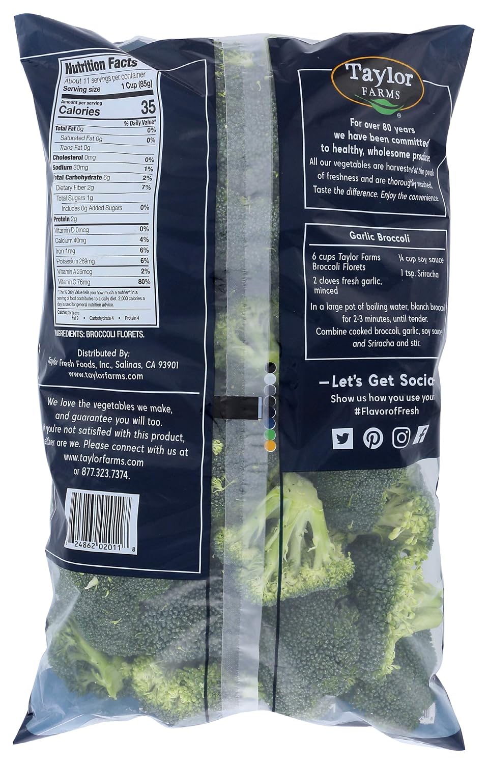 TAYLOR FARMS Broccoli Florets, 32 OZ