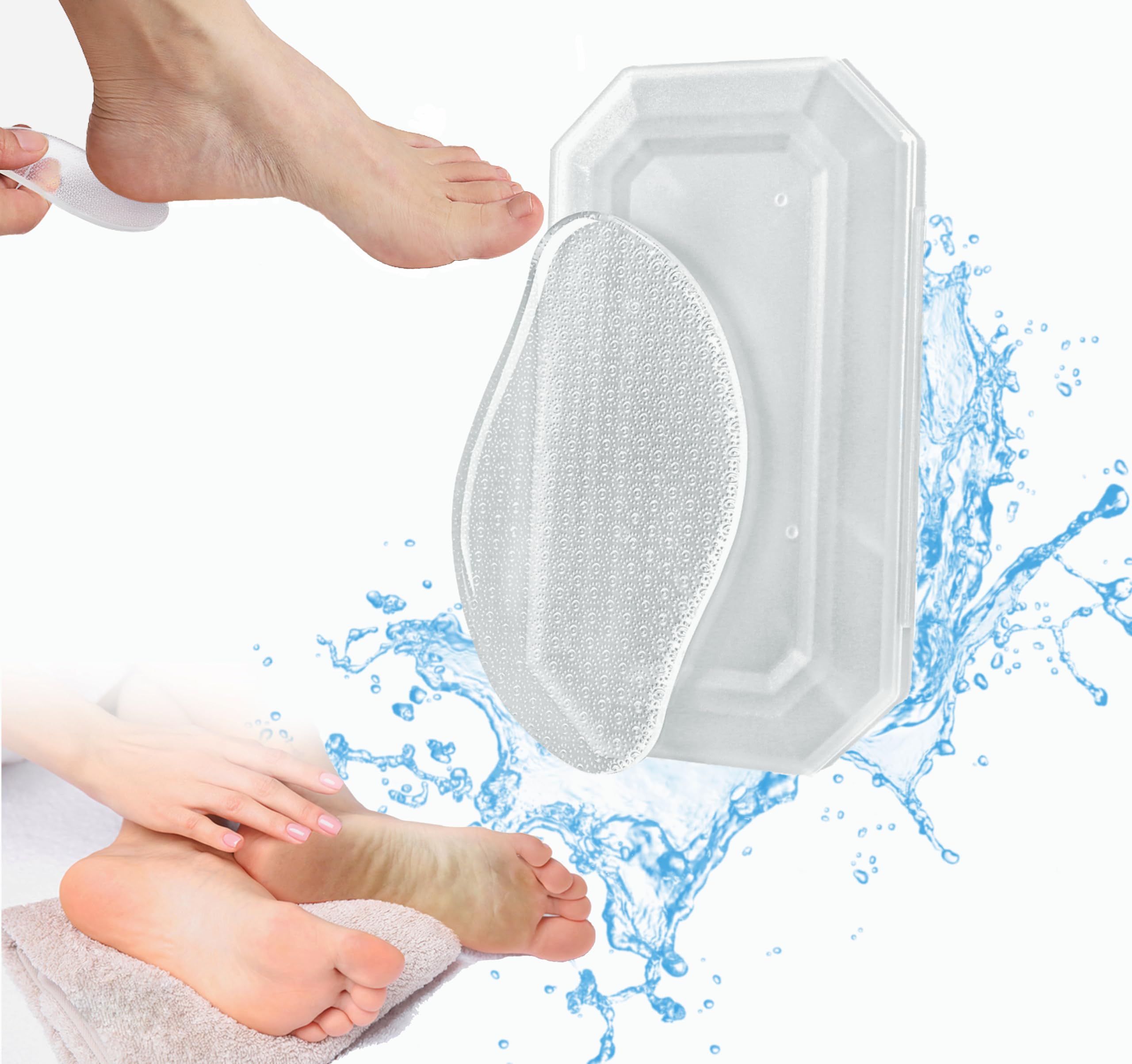 Nano Glass Foot File for Hard Skin and Calluses – Gentle Pedicure Tool with Protective Case – Reusable, Hygienic, Travel-Friendly Foot Scrubber for Smooth Heels & Soles