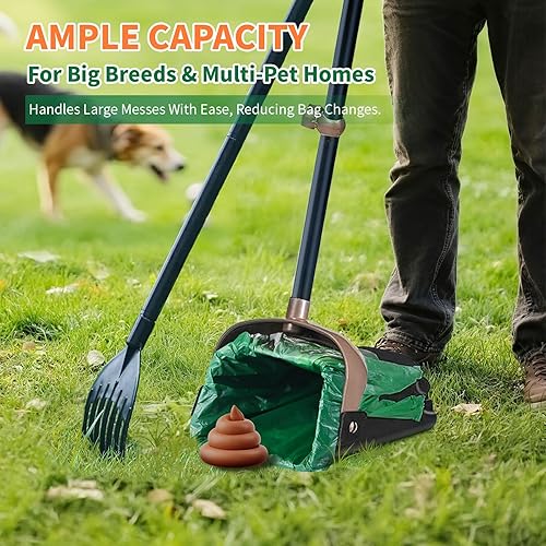 Miniatura 5 de Paquete de 125 bolsas extra grandes para excrementos de perro A&H, bolsas de basura de mascotas con asa para arena de excremento de perro, gatos,