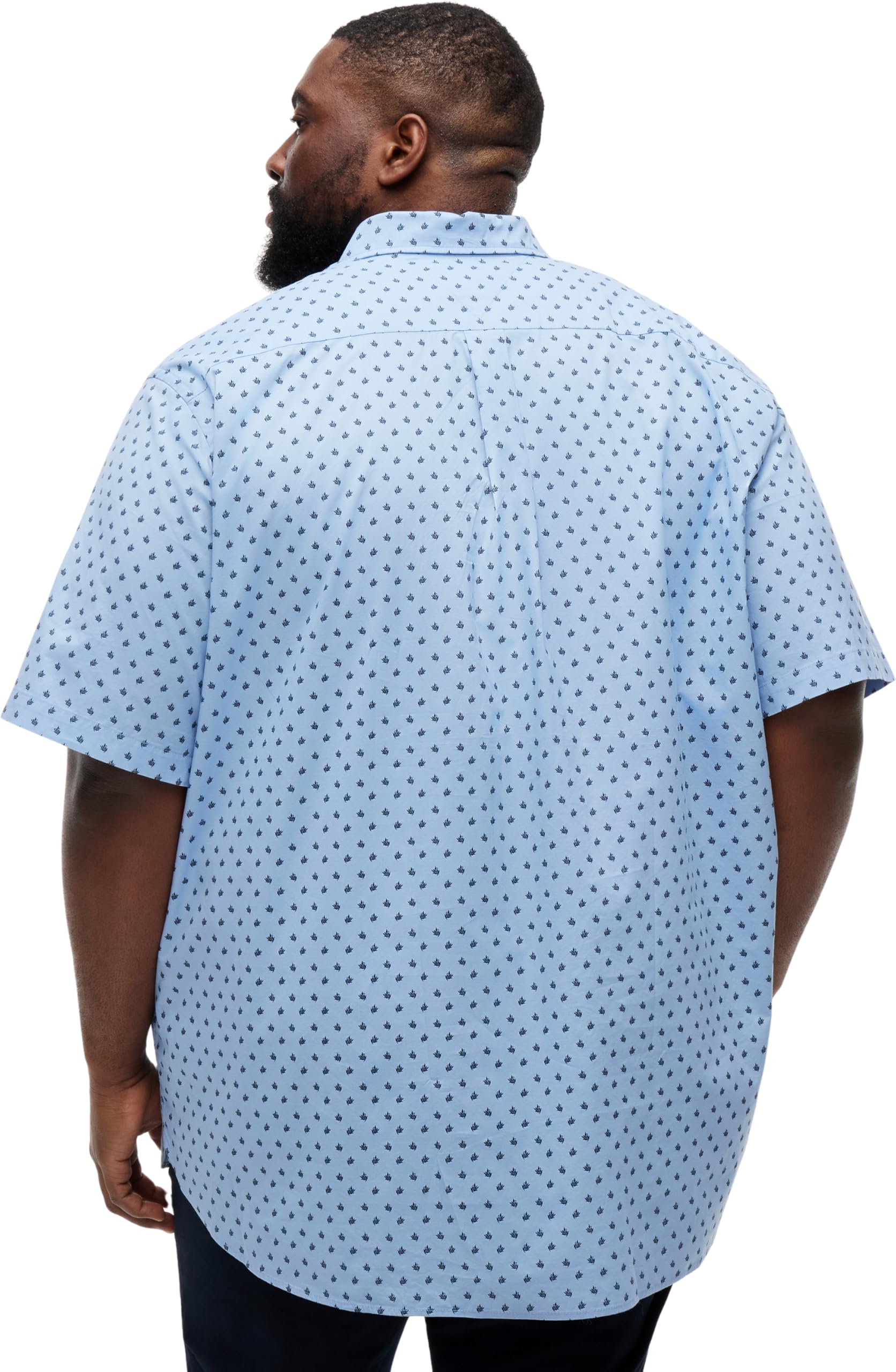 Tommy Hilfiger Herren Hemd Flex Poplin Kurzarm, Blau (Sweet Blue/Allover), 4XL – Ansicht 2