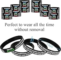 Vista 4 de Sumind 32 pulseras con versículos de la Biblia, pulseras motivacionales de goma cristianas, pulseras de fe y esperanza para hombres y mujeres