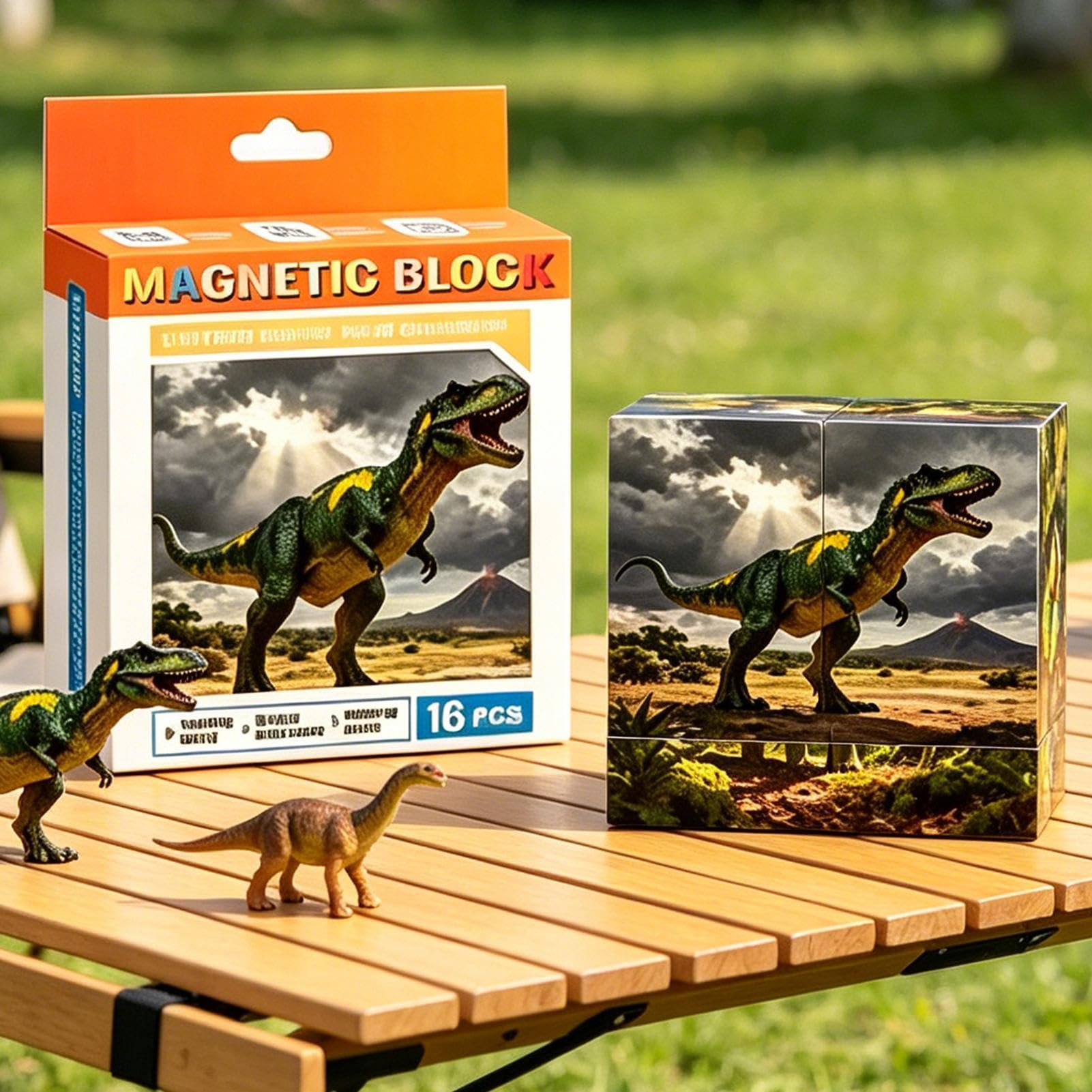 Magnetici Per Bambini Giocattolo Educativo Da Costruzione A Tema Dinosauri