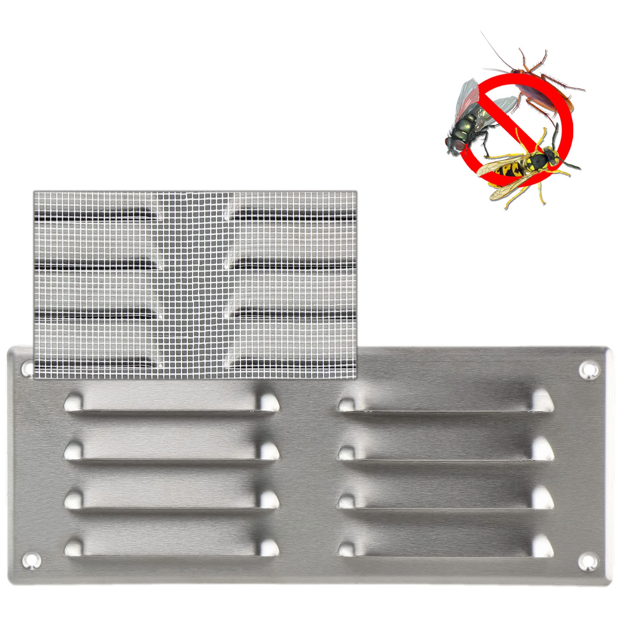 Griglia Di Aerazione Quadrata In Metallo 260x105 Mm Rame - MR26105Cu - Foto 9