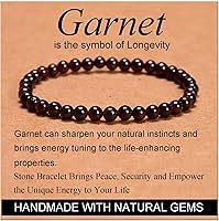 Vista 514 de MASSIVE BEADS Pulsera elástica de yoga hecha a mano con piedra natural, cristal curativo, energía, regalos para adultos unisex de 0.157 in, 0.236