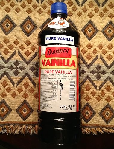 1 extracto puro de vainilla mexicana Dark Danncy de México, 33 onzas cada uno, 1 botella de plástico sellada