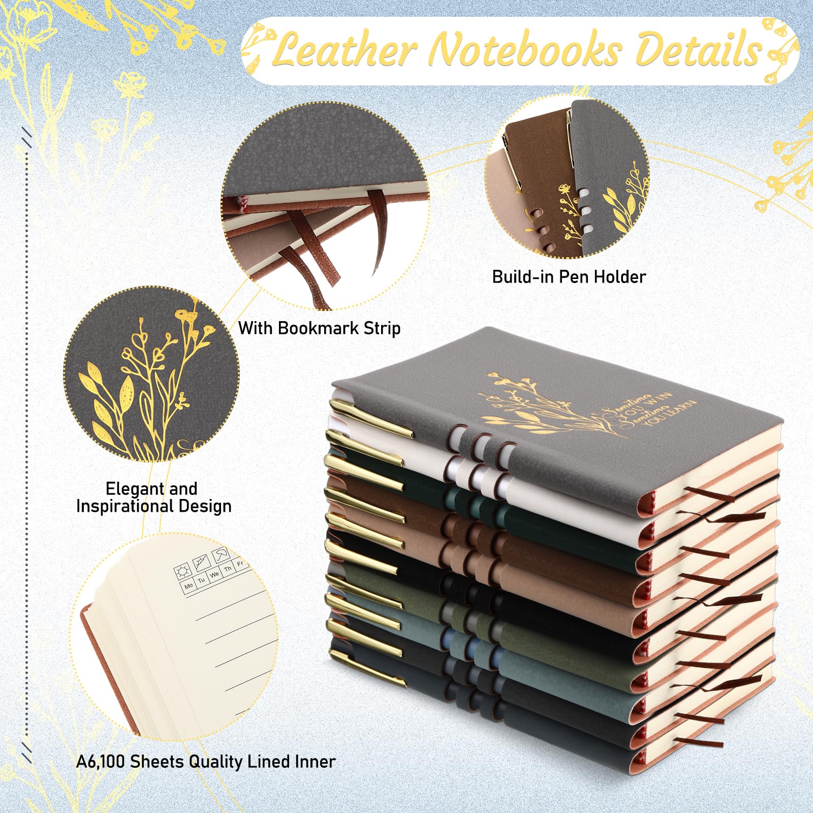 20-Pack Employee Appreciation Gifts - Inspirational Journals With Motivational Pens Set