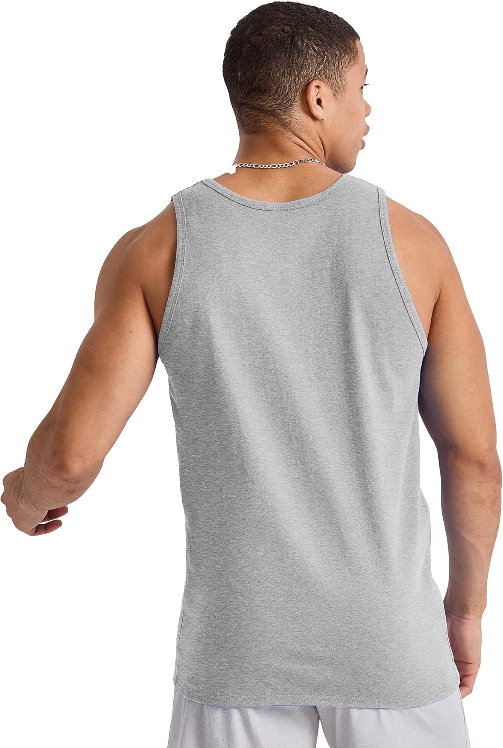Hanes Mens Essentials Tank Top Pack, Midweight Cotton Tanks, Sleeveless Shirts, 3-Pack - Image 3
