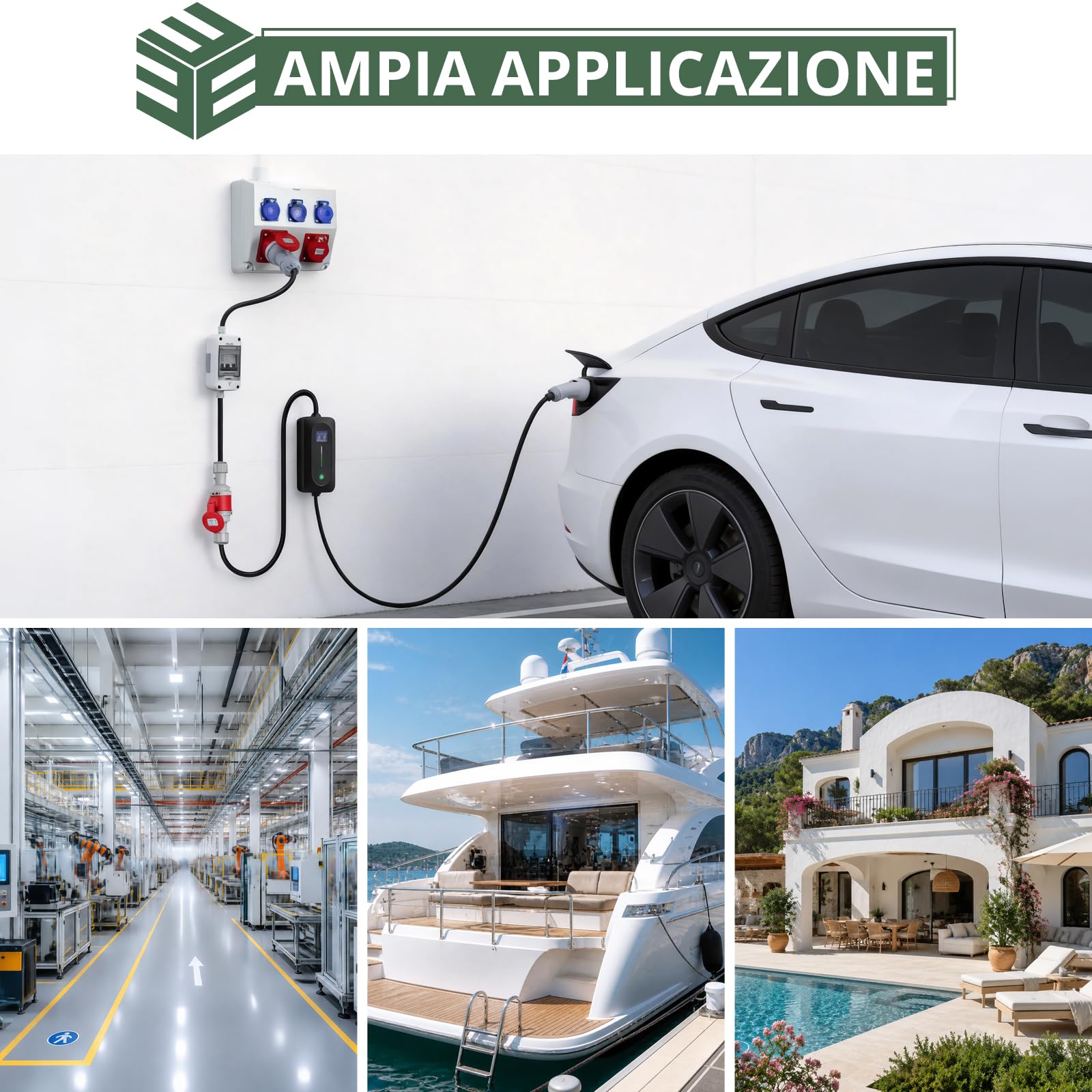 EYPINS Adattatore CEE da 32 A a 16 A con Interruttore,Trifase 400V,Spegnimento Automatico a 16A,Grado di Protezione IP44,Materiale ABS+PC,per Officine Cantieri Campeggio e Giardino