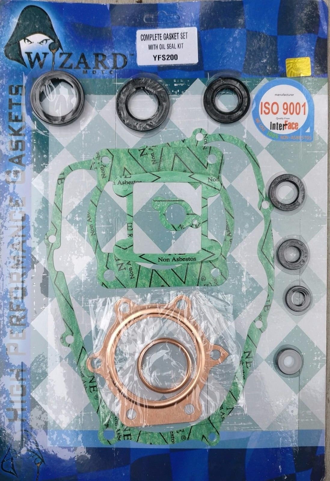 Wizard Moto Yamaha Blaster YFS200 88-06 Gasket Kit Complete Set with Oil Seals