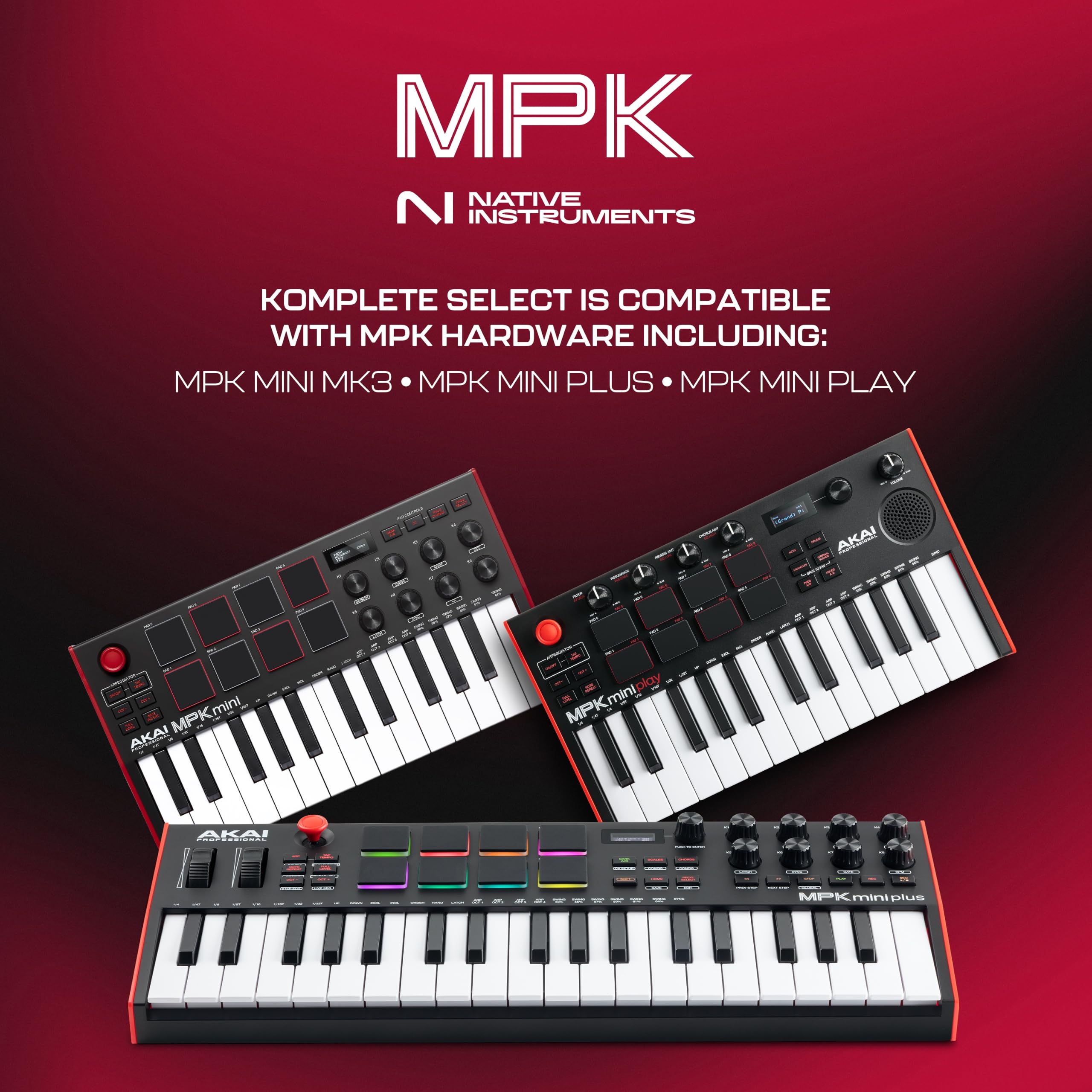 Akai Professional MPK Mini MK3 - Controlador de Teclado MIDI USB
