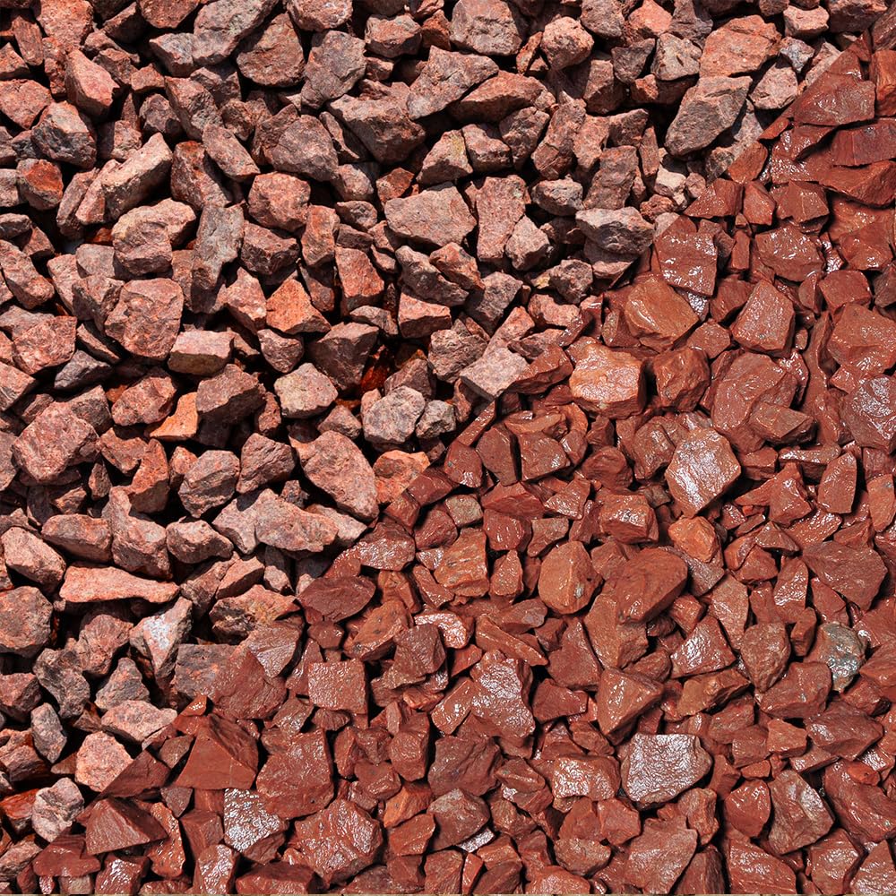 Charles Watson Red Granite 14mm Chippings For Driveway - Polybag - Approx 23kg
