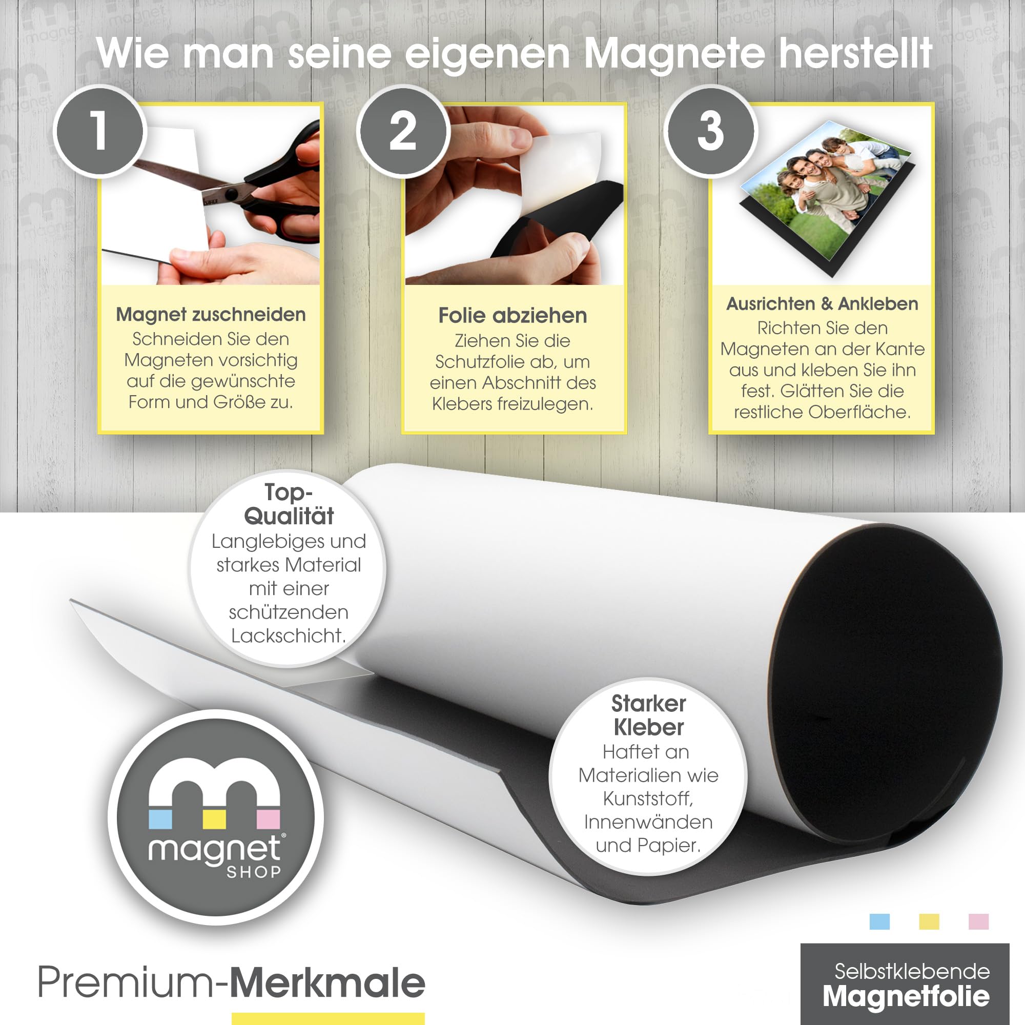Lot De 10 Feuilles Magnétiques Autocollantes A4 - 0,4mm Pour Rangement Matrices, Travaux Manuels Et Véhicules